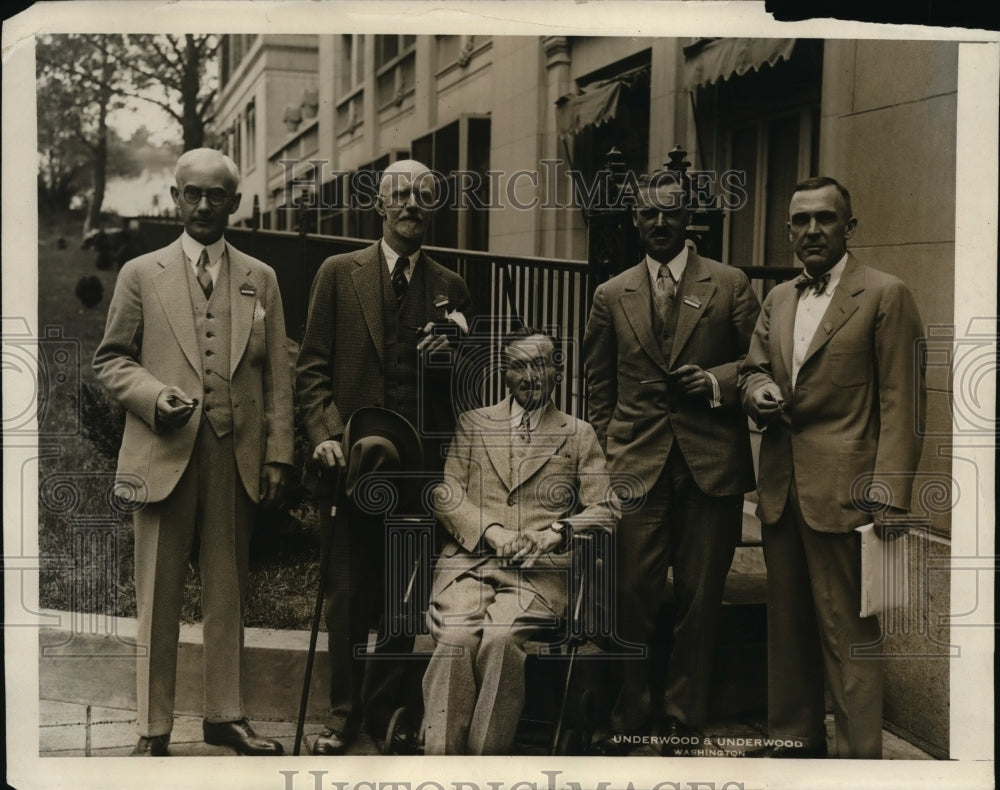 1927 Press Photo AMA Dr John Evans, Dtr WH Long, Dr FH McMecham-Historic Images
