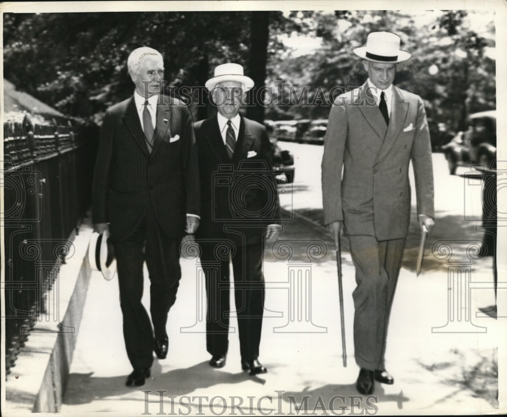 1937 Press Photo Secretary of State Cordell Hull, Undersecretary of State Wellen-Historic Images