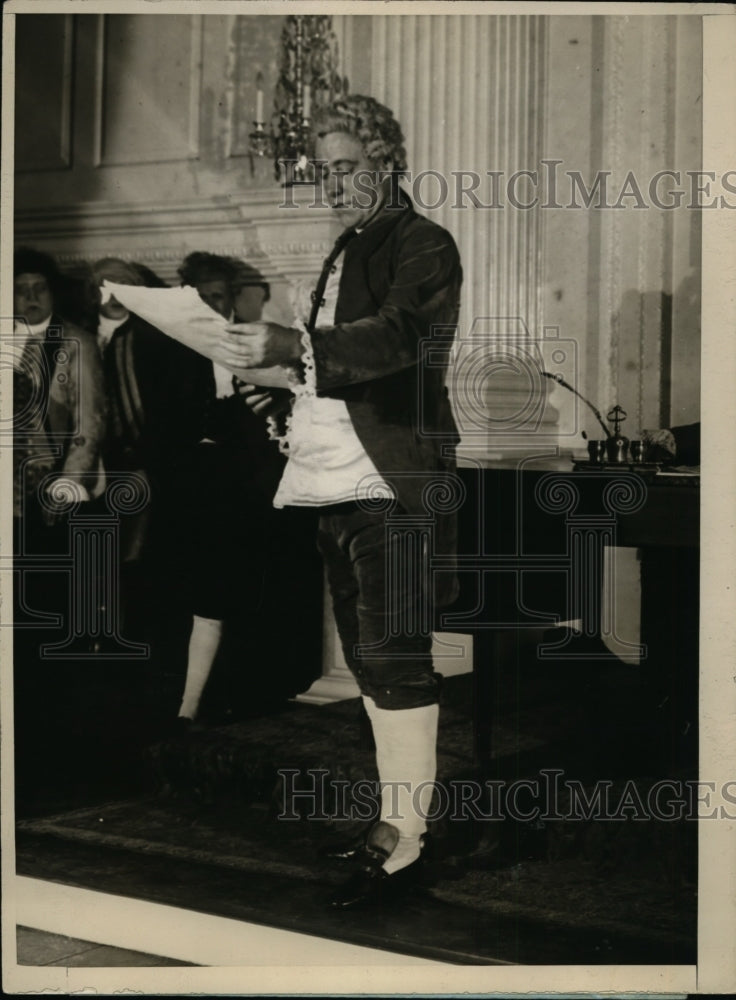 1925 Press Photo Re-Enactment of Signing of Declaration of Independence in Pagea-Historic Images