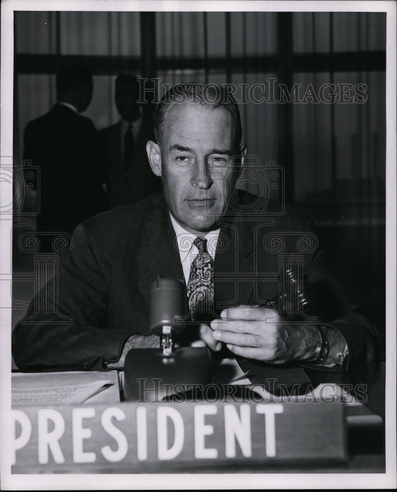 1955 Press Photo Mason Sears President United Nations Trusteeship Council-Historic Images