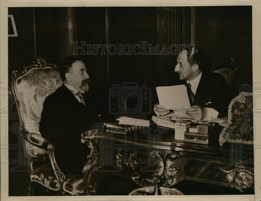 1939 French Foreign Minister Georges Bonnet & Jacob Souritz Russia - Historic Images