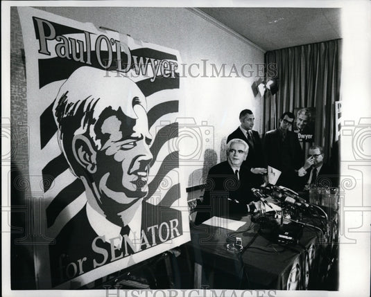1969 Press Photo Paul O'Dwyer Announce Bid for Senate Seat of New York - Historic Images