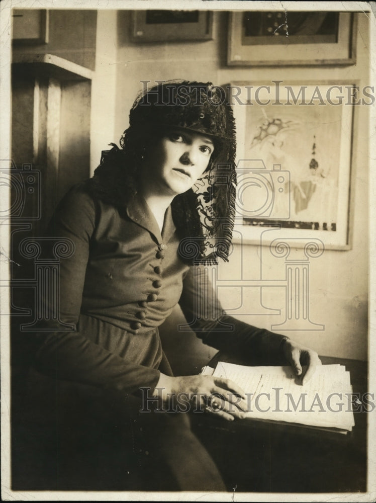 1918 Press Photo Rina Wilcox Pictuaru Married Robert Sanderson Writer - Historic Images