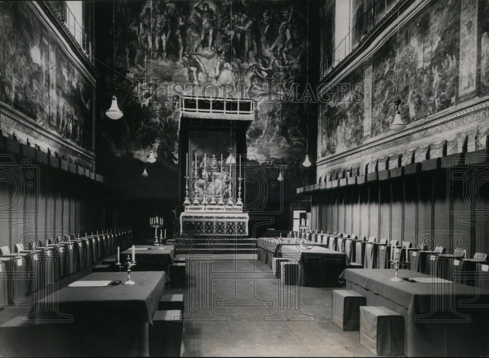 1939 Press Photo Sistine Chalet of Vatican Cardinal Pacelli Elected Pope - Historic Images