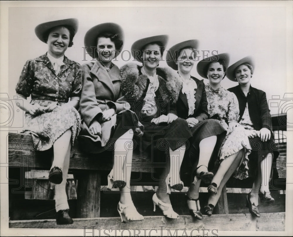 1937 Press Photo Six Finalists in Contest for Queen of Stockyards in St Paul-Historic Images