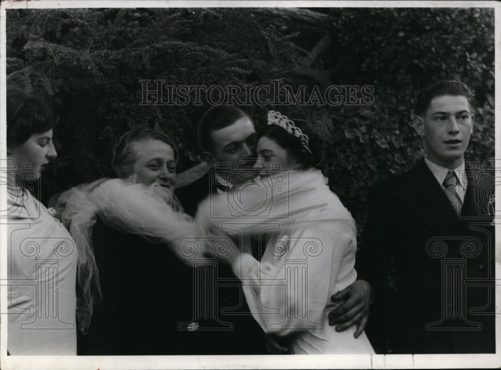 1939 Mother In Law Groom and Bride at French Wedding - Historic Images