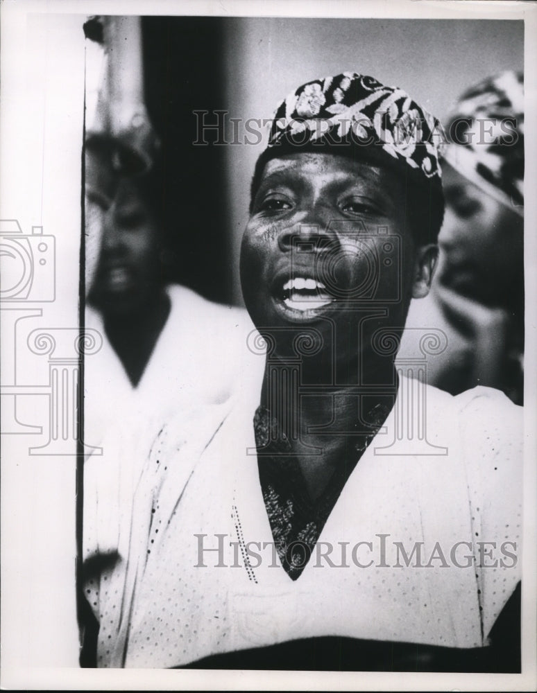 1962 Press Photo Babatunde Clatunji Drummer - Historic Images