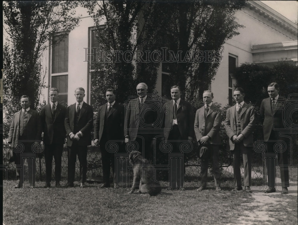 1921 Press Photo President Harding &amp; Rainbow Division Veterans-Historic Images