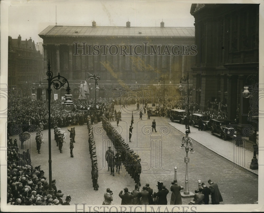 1927 Prince of Wales Inspecting Guard of Honor Victoria Square - Historic Images