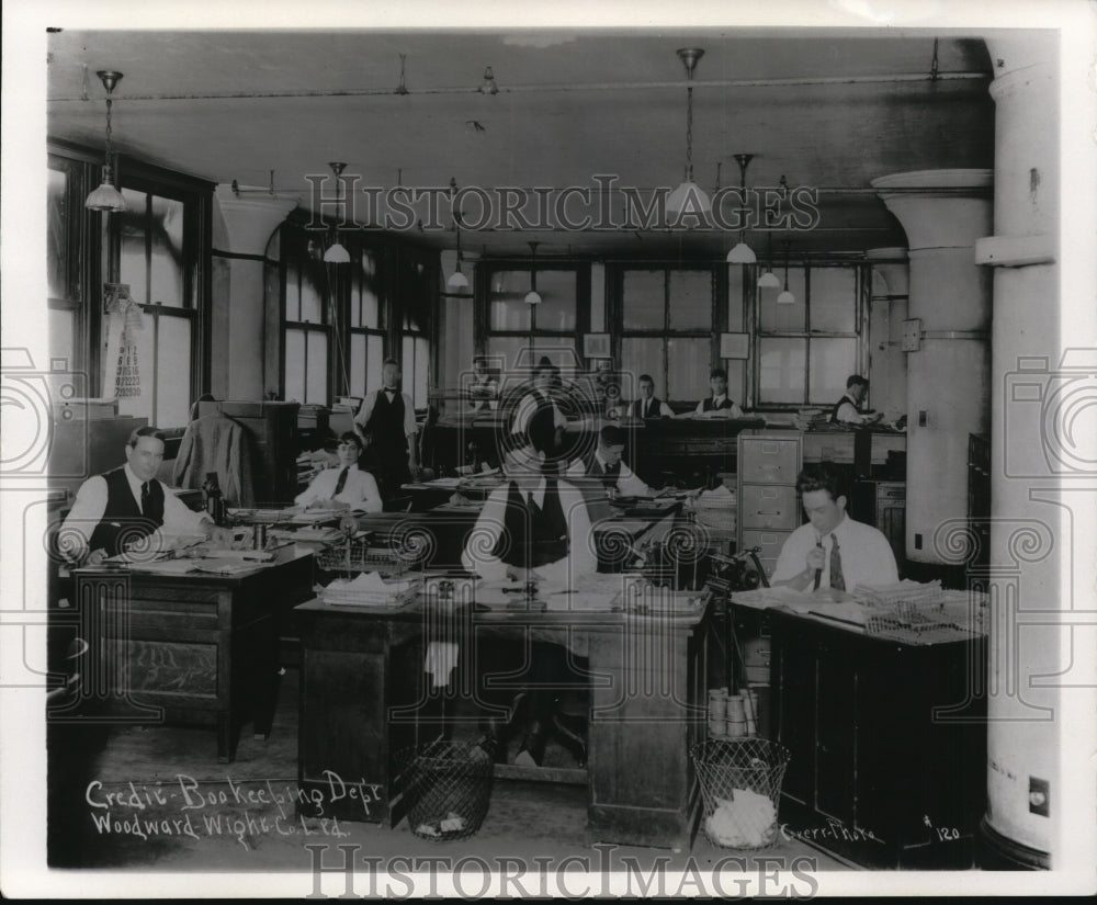 Press Photo Bookkeeping Department - Historic Images