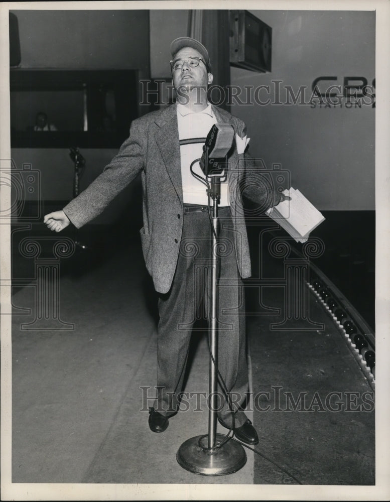 1947 Press Photo Abe Burrows in Father Wants to Start 3rd Party Hes Been Thrown - Historic Images