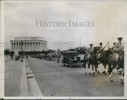 1934 Press Photo Funeral Service for Ambassador Paul Lay of Belgium at Embassy - Historic Images