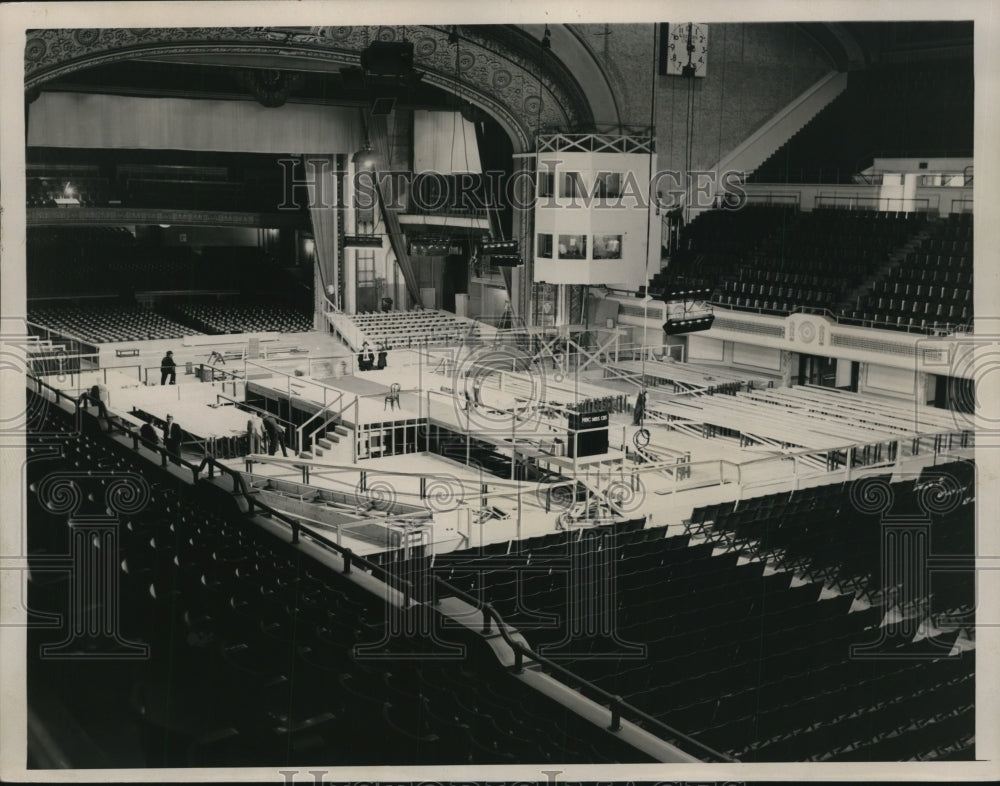 1936 Press Photo Public Hall, Cleveland, Under Construction for GOP Convention-Historic Images