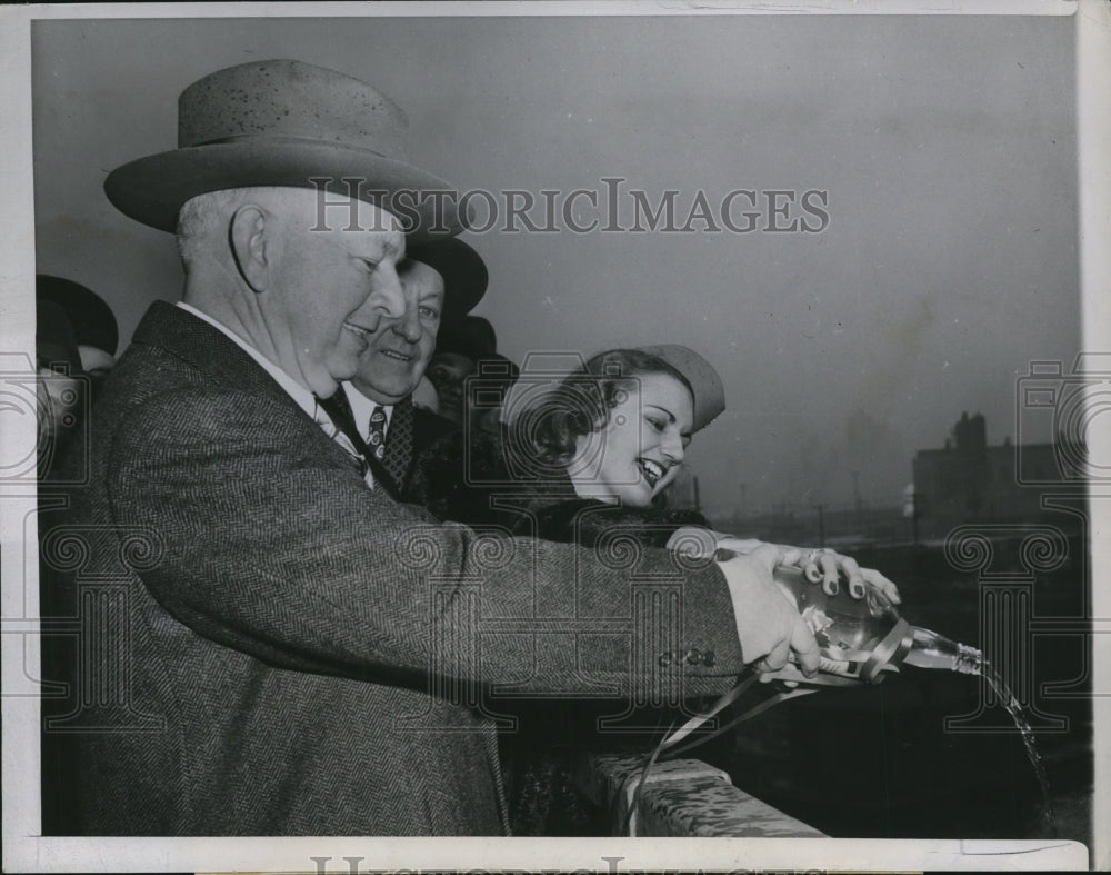 1948 Gov Martin Kennelly at Canal Street Bridge Opening Ceremonies - Historic Images