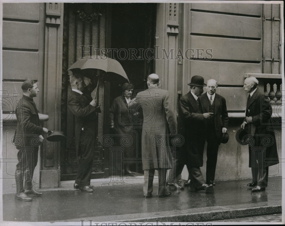 1934 Press Photo President Albert Lebrun Visits Home of Late M. Raymond Poincare-Historic Images