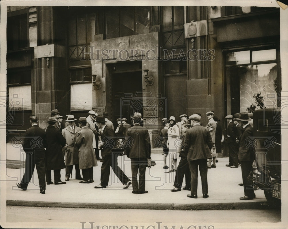 1930 People outside the Air Ministry Offices in London  - Historic Images