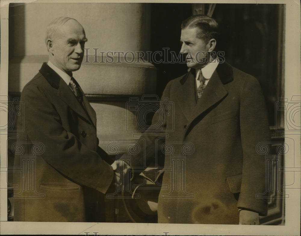 1927 Dr. Charles E. Beury, Senator Simon D Fess at Temple University - Historic Images