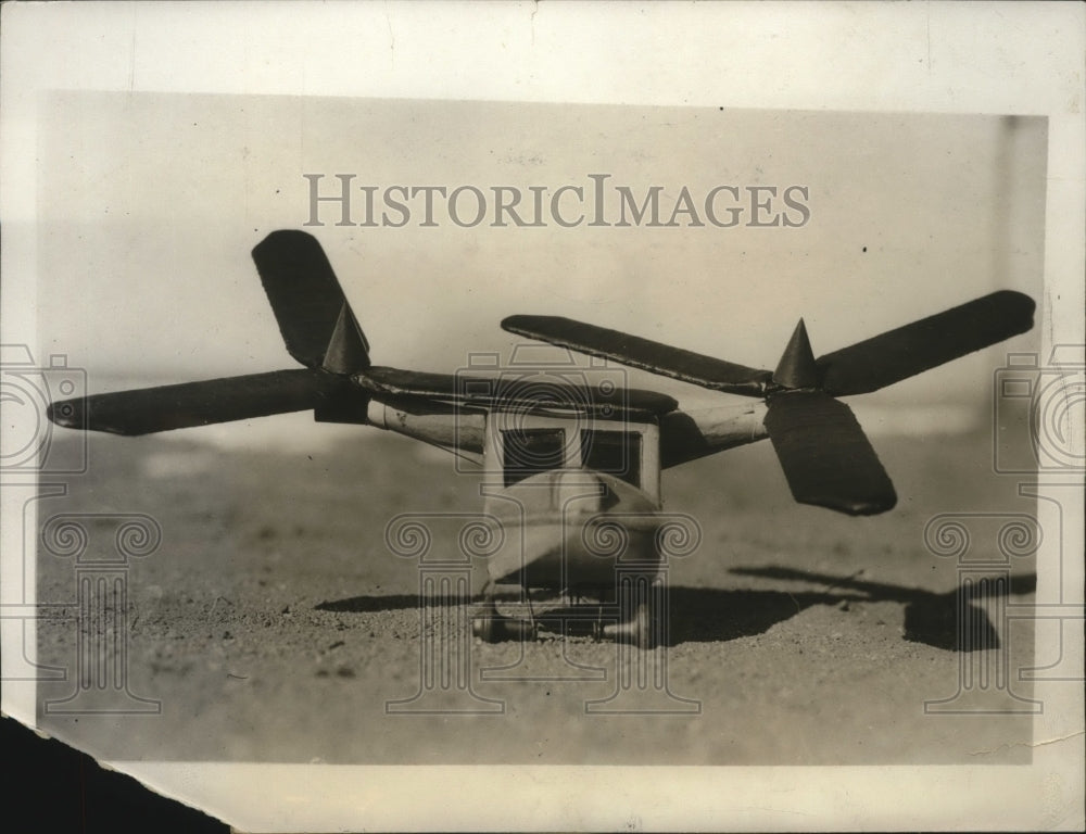 1931 Press Photo Helicopter Model by Wilbur G. Nelson - ney16524-Historic Images