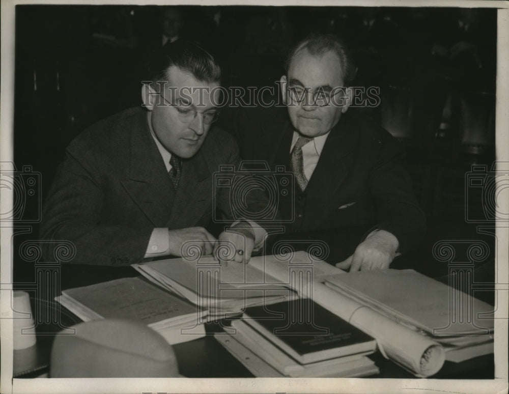 1937 Press Photo San Francisco Bombing Suspect Tom Mooney &amp; Attorney in Court-Historic Images