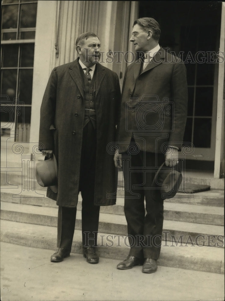 1924 Press Photo U.S. Cabinet Members Harlan F. Stone, Curtis D. Wilbur-Historic Images