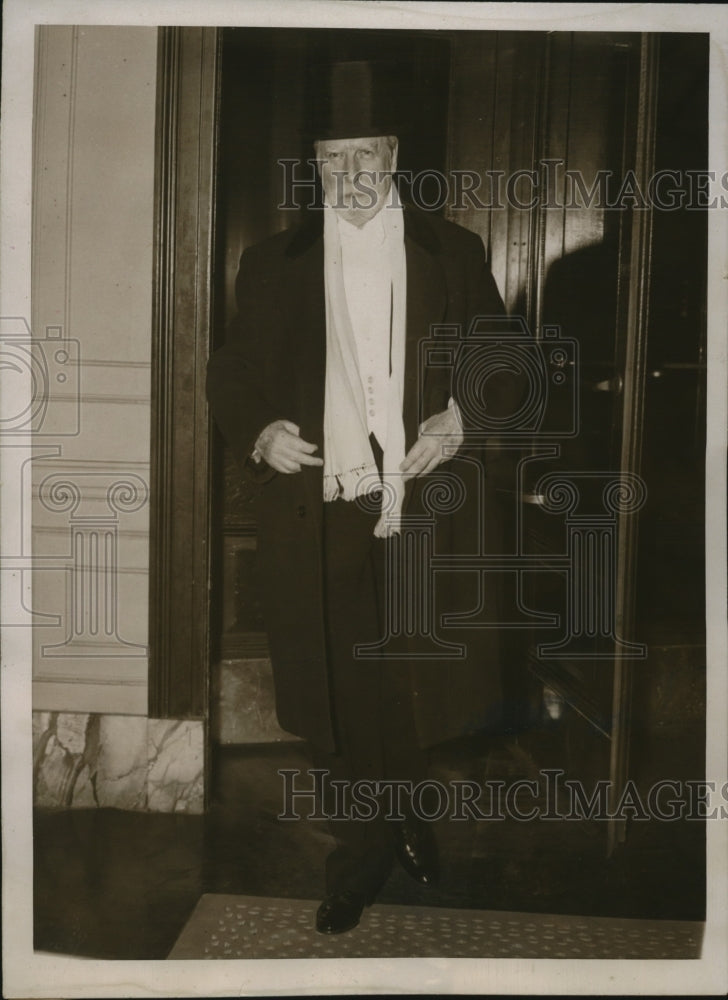 1938 Press Photo Chief Justice Charles Evans Hughes Attends Gridiron Dinner, DC - Historic Images