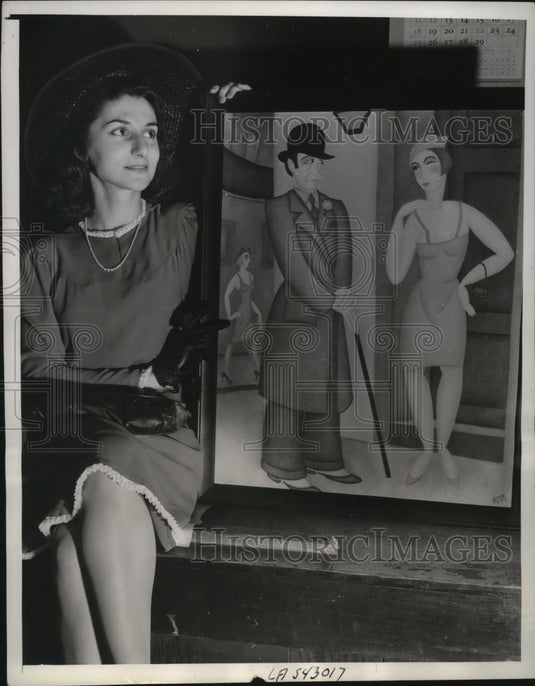 1940 Press Photo Miss Roma Nicolais with A.A. La Venger's "The Bargain"-Historic Images