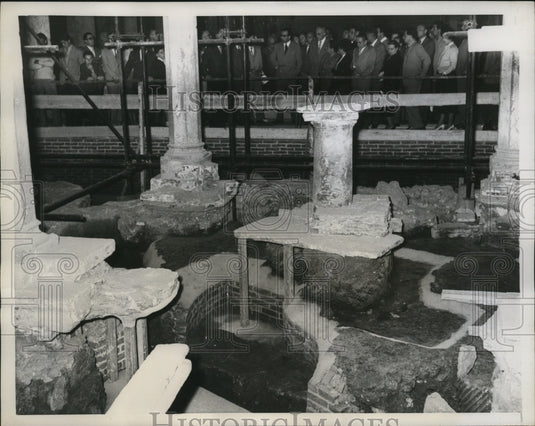 1957 Press Photo Ancient Artifacts from St. Peter's Church Apse, Grado, Italy-Historic Images