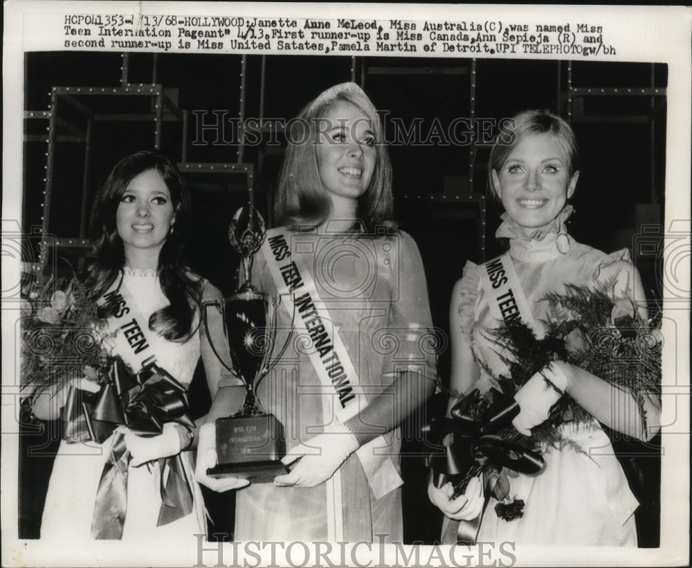 1968 Press Photo Miss Teen America Pageant Winners - ney21081 - Historic Images