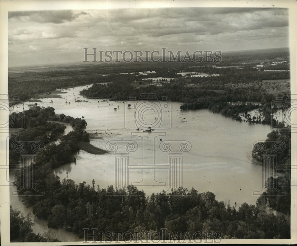 1938 Press Photo South Alabama Rivers Flooding - Historic Images