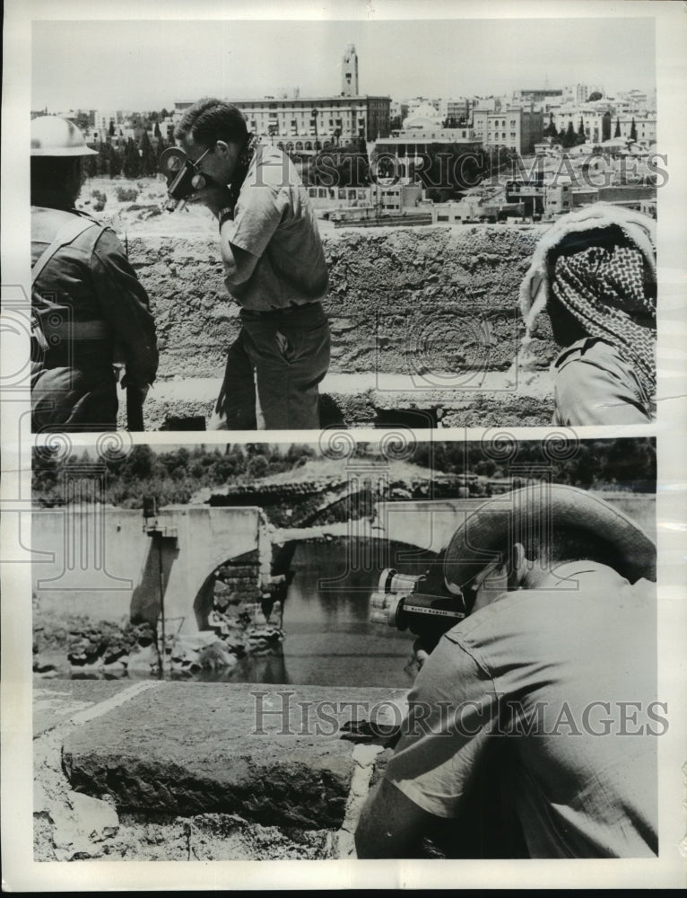 1962 Press Photo Bill Hartigan Cameraman for On Jordan&#39;s Stormy Banks-Historic Images