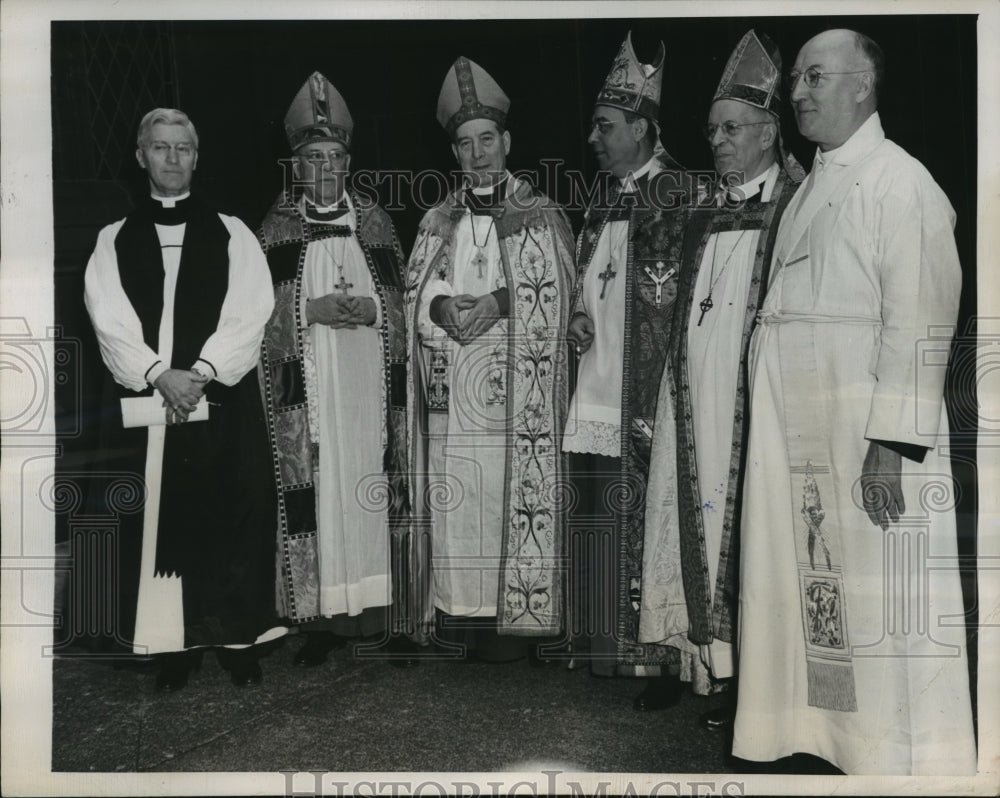 1947 Reverends Lullow, Gardner, Wand, DeWolfe, Littell &amp; Dr Fleming - Historic Images