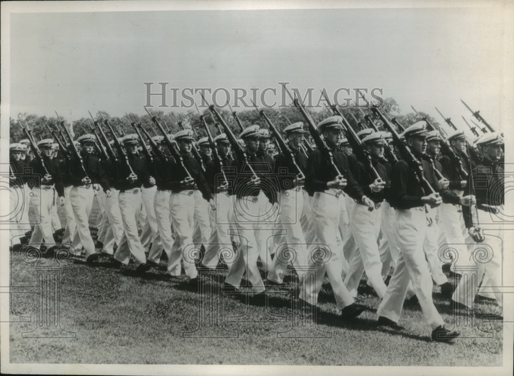 1951 Midshipmen of US Naval Academy Parade Worden Field  - Historic Images