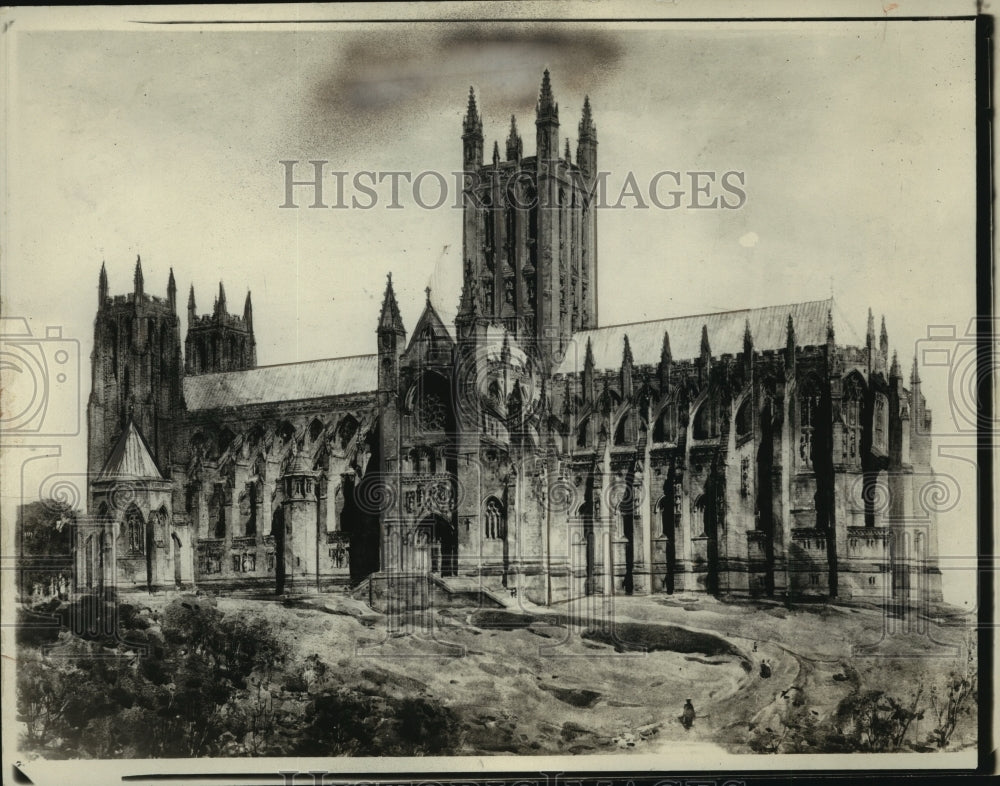 1924 Press Photo Washington DC Cathedral - ney24340-Historic Images