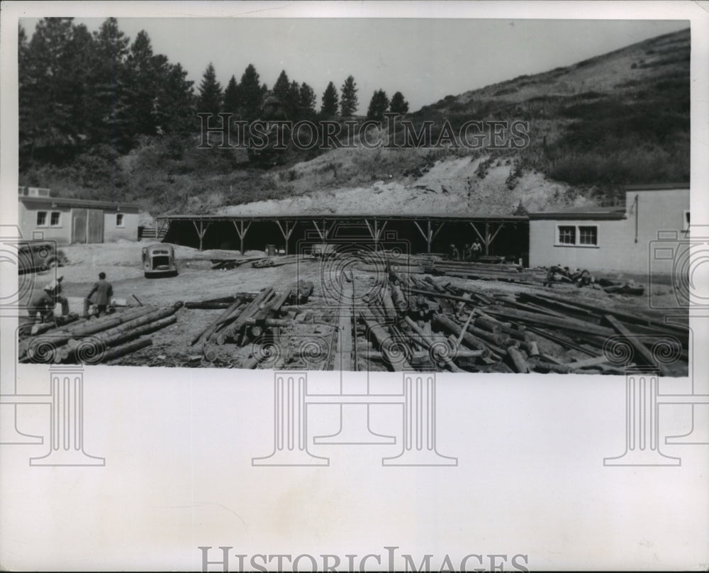 1958 Press Photo Lumber Yard - ney24777-Historic Images