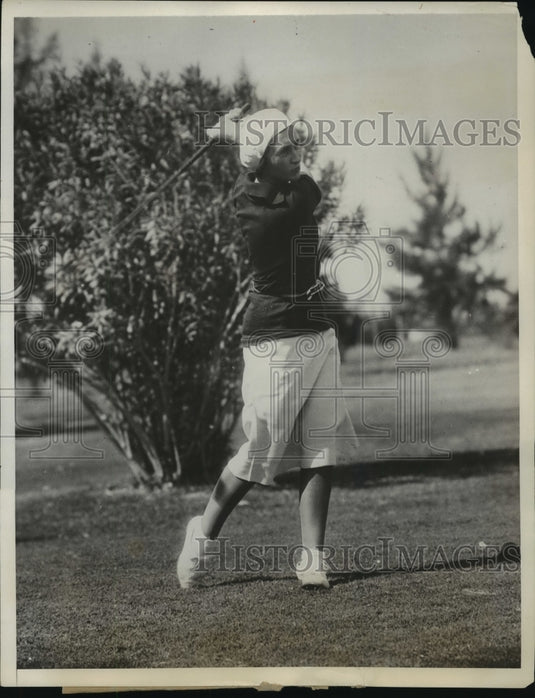 1931 Peggy Wattles in Bay Shore Golf Tourney Miami Beach  - Historic Images