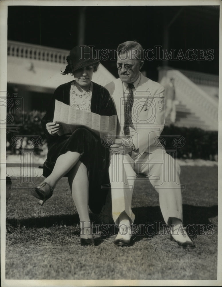 1932 Bernard Haggerty &amp; Mrs W.L. Baker Publisher of Financial News - Historic Images