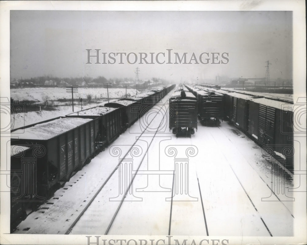 1946 Freight Cars Loaded with Equipment for New Auto Production - Historic Images