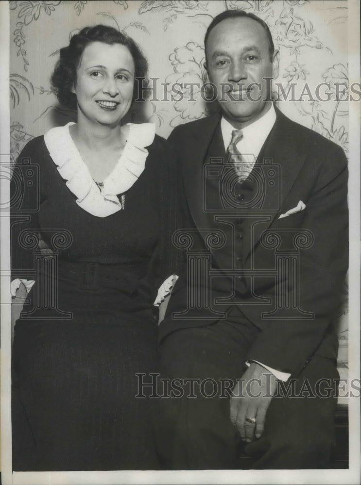 1934 Press Photo Judge Sen Terie &amp; Bride Former Irene Friedman - ney26029-Historic Images