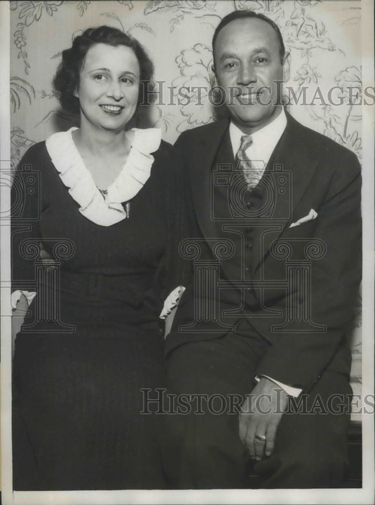 1934 Press Photo Judge Sen Terie & Bride Former Irene Friedman - ney26029-Historic Images