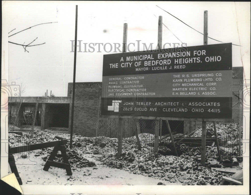 1974 Press Photo Site of Municipal Expansion for City of Bedford Heigh