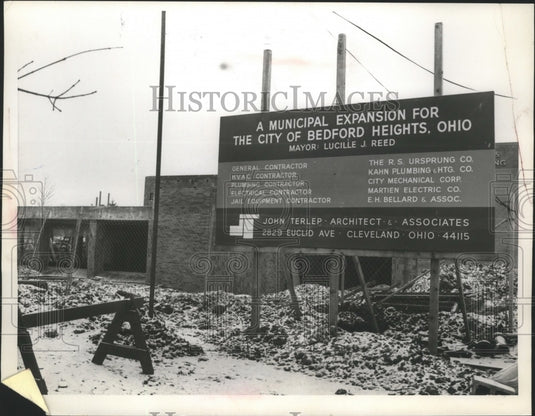 1974 Press Photo Site of Municipal Expansion for City of Bedford Heights Ohio-Historic Images