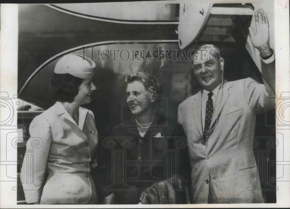 1960 Press Photo Mr &amp; Mrs Herbert Hoover Jr at Republican National Convention - Historic Images