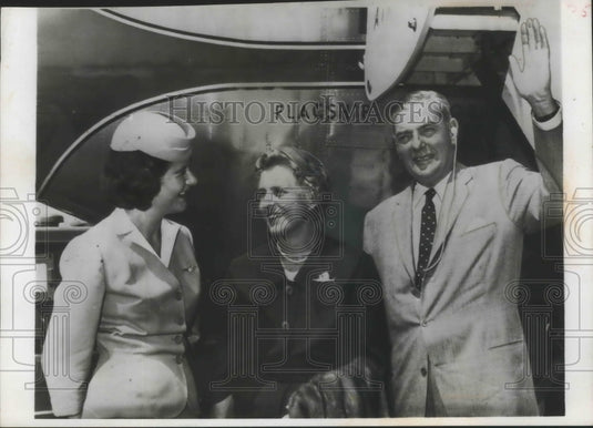 1960 Press Photo Mr & Mrs Herbert Hoover Jr at Republican National Convention - Historic Images