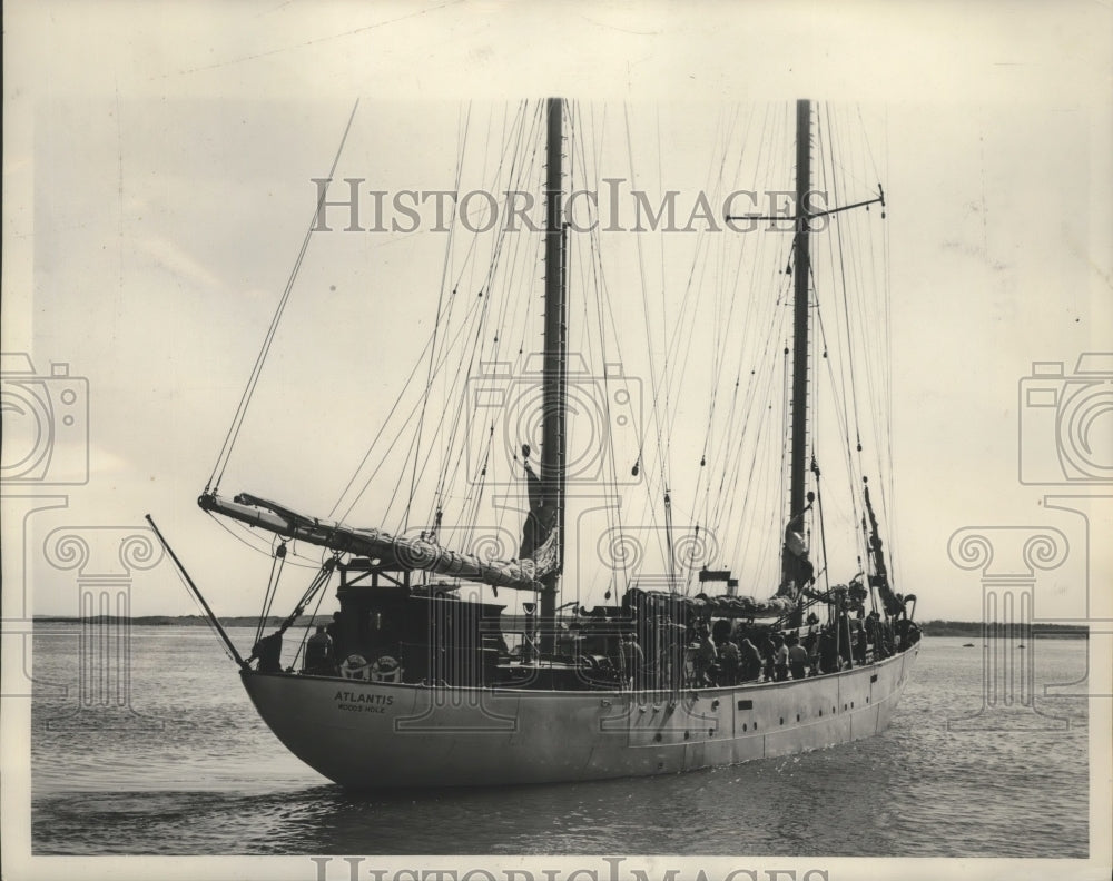 1948 Press Photo Research Ship Atlantis To Explore Atlantic Ocean Floor - Historic Images