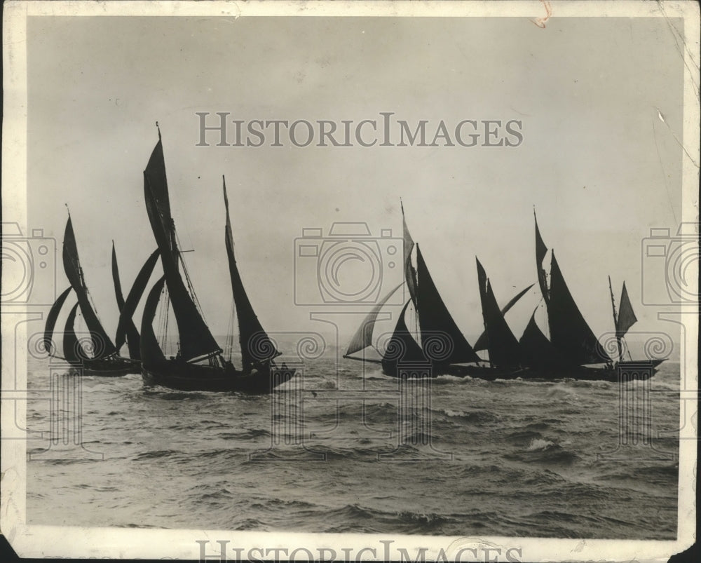 1929 Port of Brixhom Torboy Royal Regatta Trawlers Race  - Historic Images
