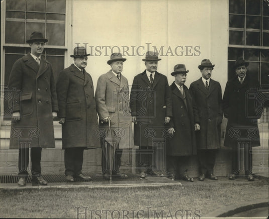 1924 Press Photo Former Senator Calder & Delegation from St Patricks Society - Historic Images