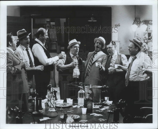 1974 Press Photo Jack Lemmon, Walter Matthau & Carol Burnett in The Front Page - Historic Images