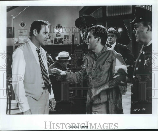 1974 Press Photo Actors Austin Pendleton & Jack Lemmon in The Front Page - Historic Images