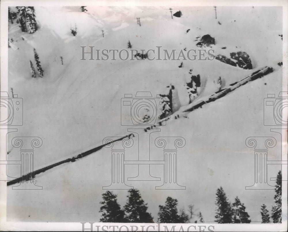 1932 Emigrant Gap Where Train Passengers Stranded in High Sierras - Historic Images