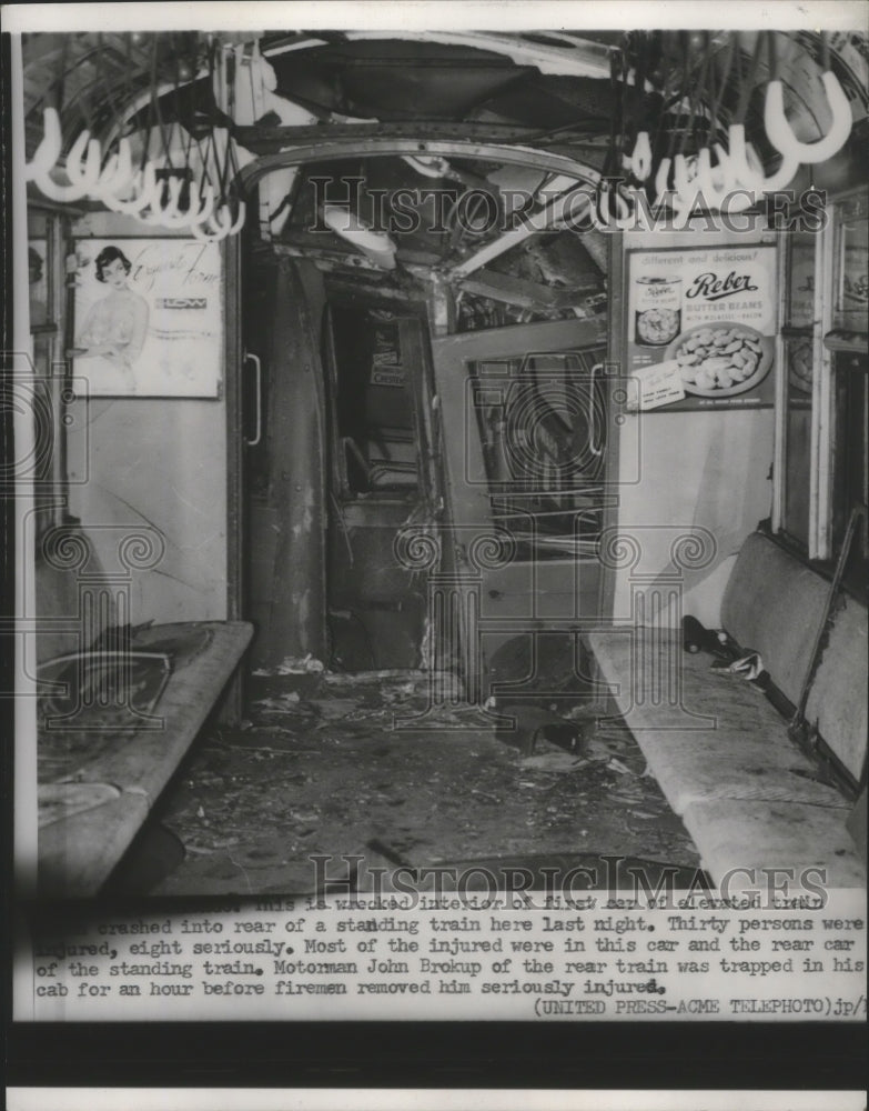 Chicago Elevated Train Accident Motorman Trapped But Rescued - Historic Images